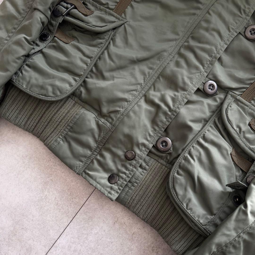 AVIREX　Y2K　ミリタリージャケット　N-2B カーキ　ファー　S