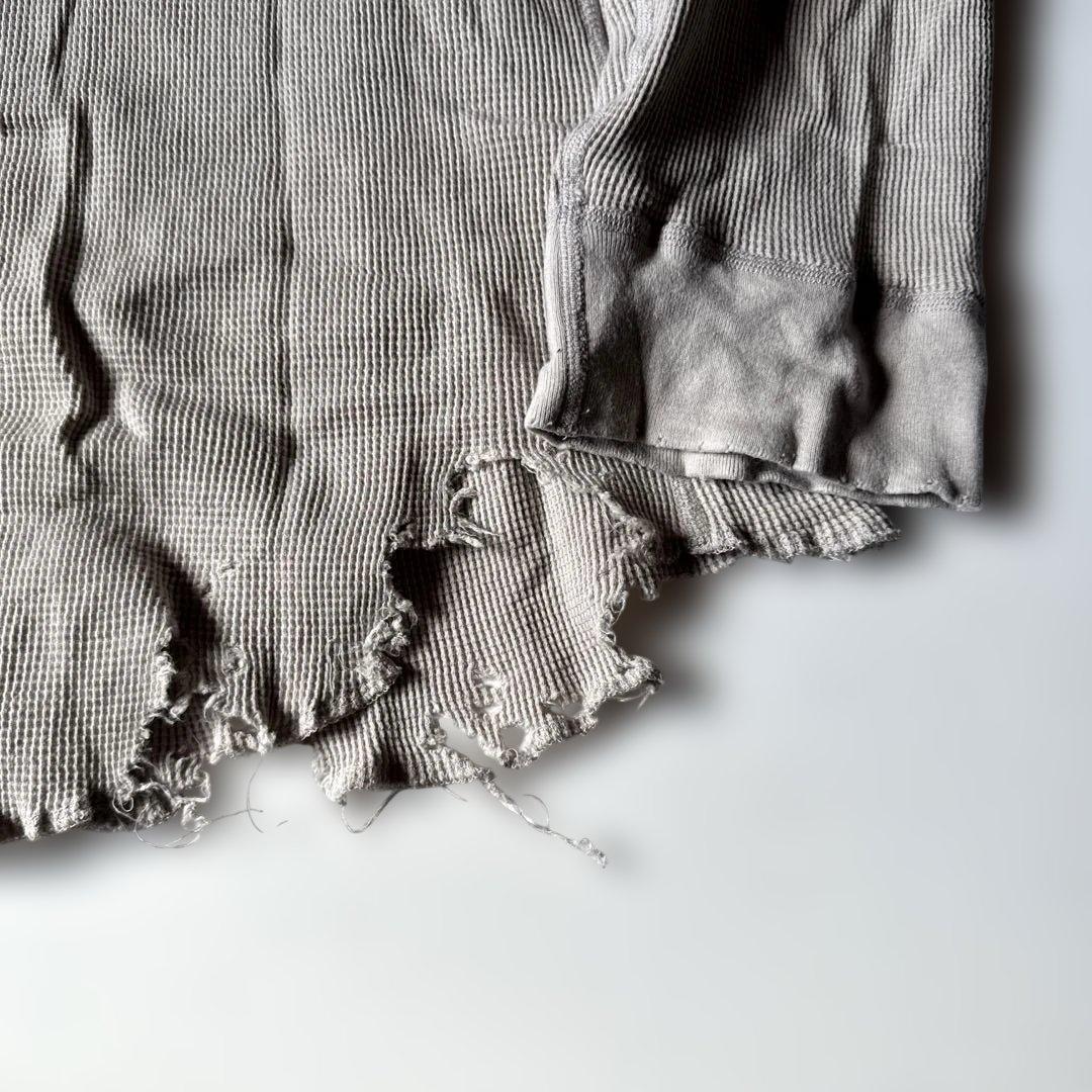 トップス ANCELLM DAMAGE WAFFLE L/S T-SHIRT size2