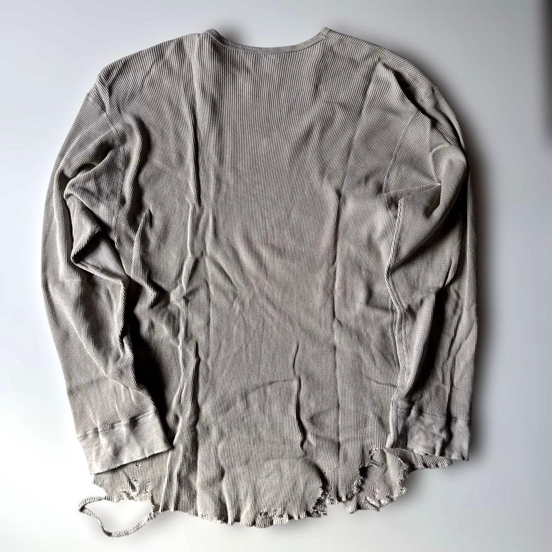 トップス ANCELLM DAMAGE WAFFLE L/S T-SHIRT size2