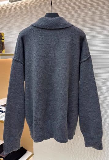 ♡AMI PARIS♡ グレー ハート A 刺繍 ポロニットM