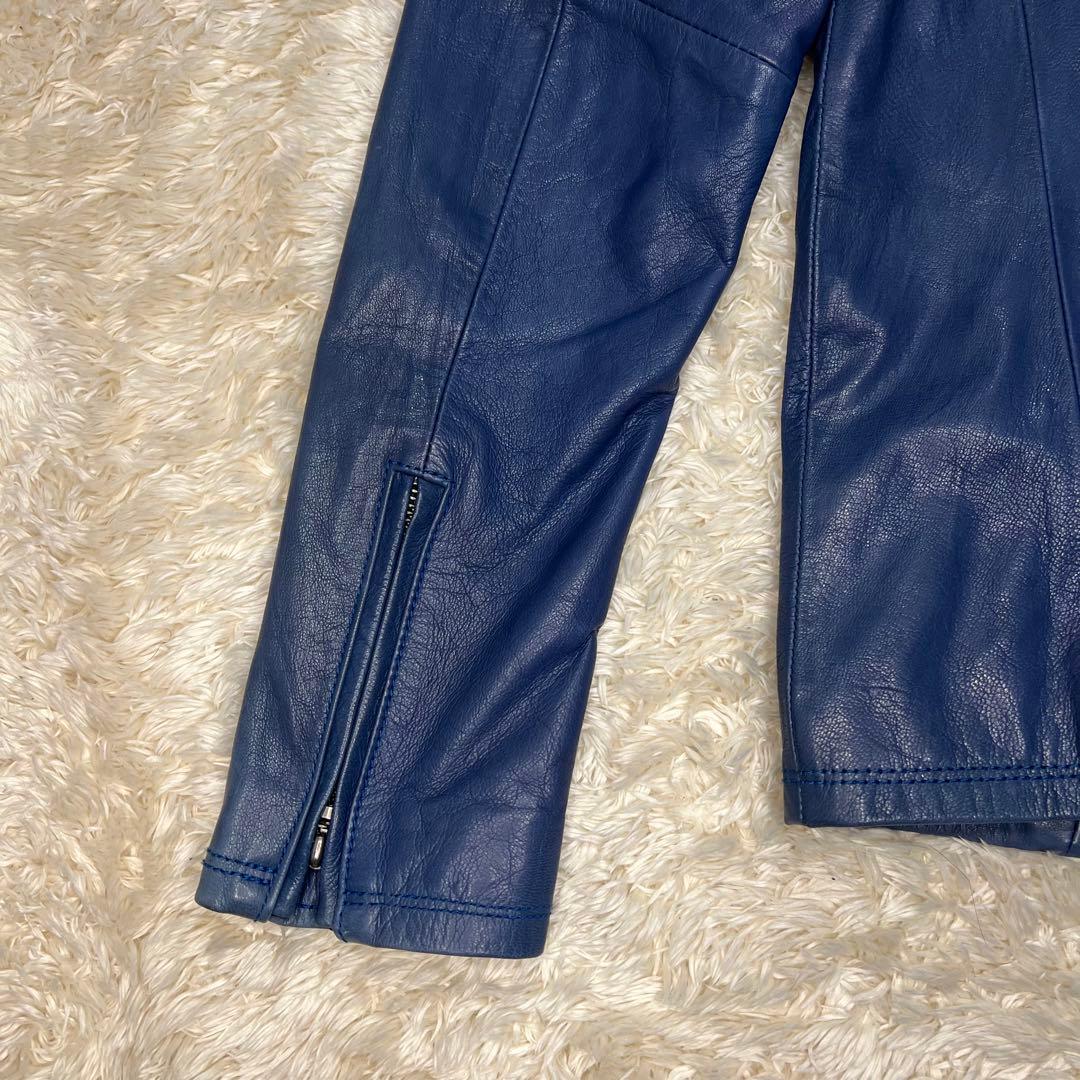 FUGA シングル ライダース ジャケット ジップ Y2K 総柄 ハイネック