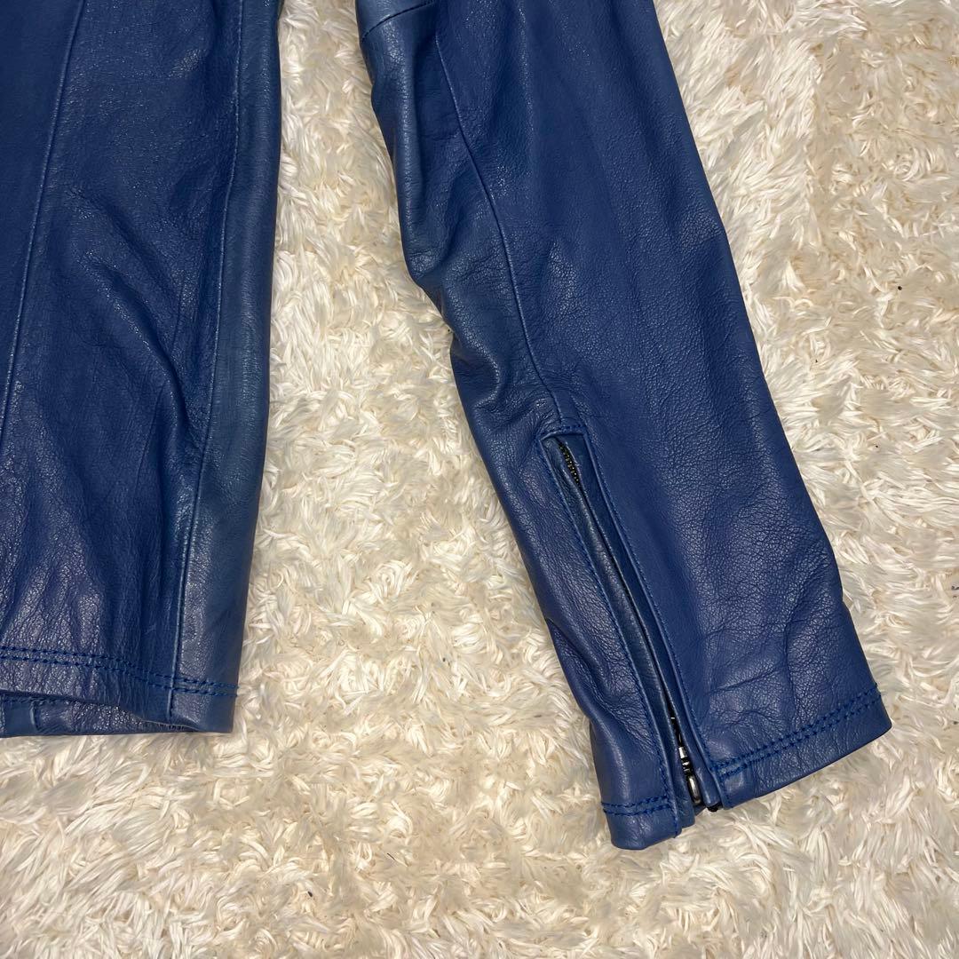 FUGA シングル ライダース ジャケット ジップ Y2K 総柄 ハイネック