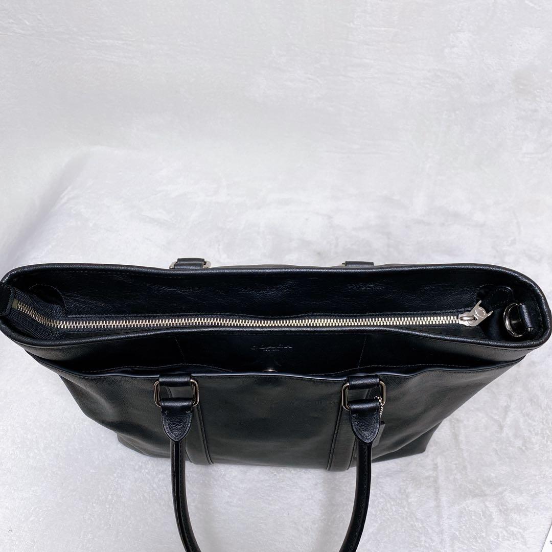 美品　COACHコーチ　メトロポリタン　トートバッグ　レザー　オールブラック　黒