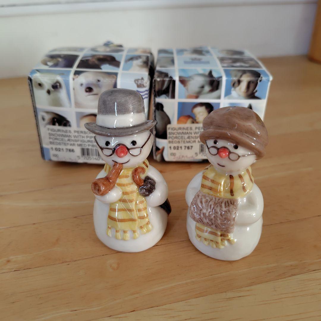 ロイヤルコペンハーゲン　フィギュリン　スノーマン　おじいさん＆おばあさん
