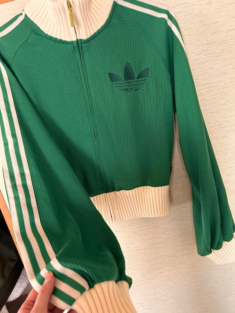 adidas アディダス 常田大希着 ニットブルゾン M グリーン ジャケット