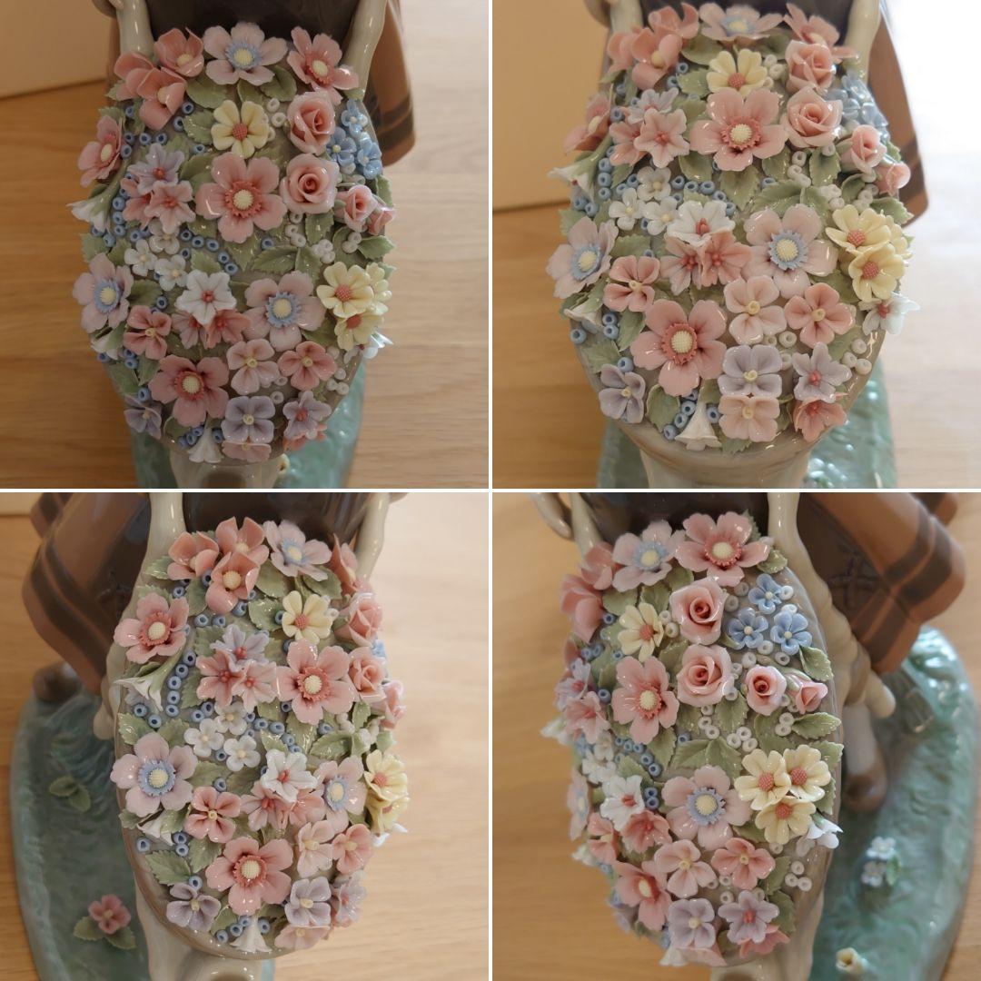 【美品 絶版】LLADRO リヤドロ 「花屋の姉妹」シリーズ1419『花集め』