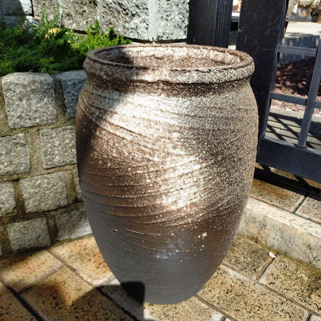 信楽焼　傘立兼用花器