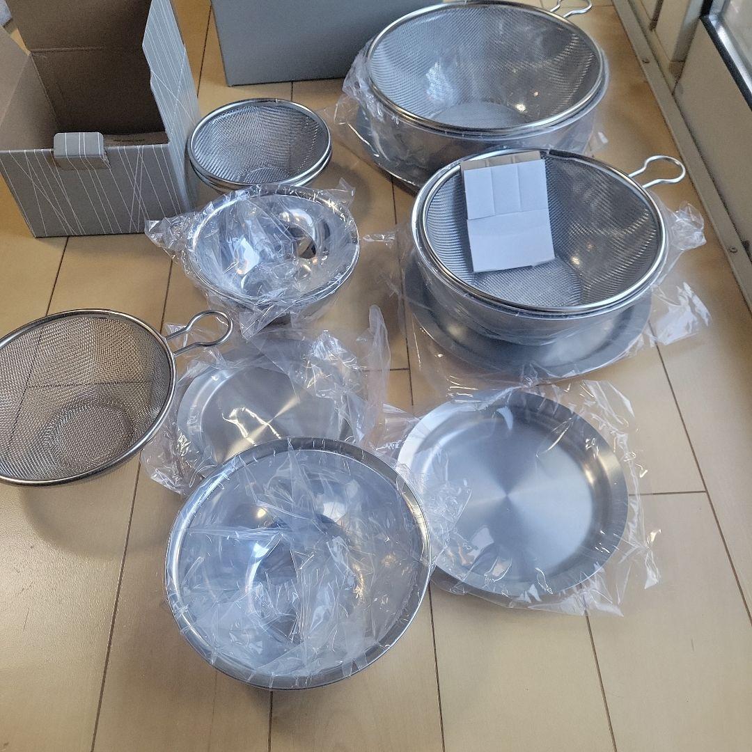 SHIN-ETSU②フタ付ミニザルボウル６点set フタ付ザルボウル９点set