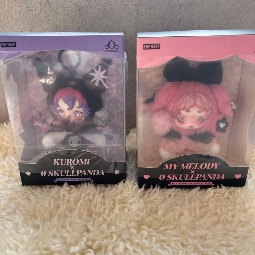 スカルパンダ マイメロ、クロミ セット　ぬいぐるみペンダントPOPMART