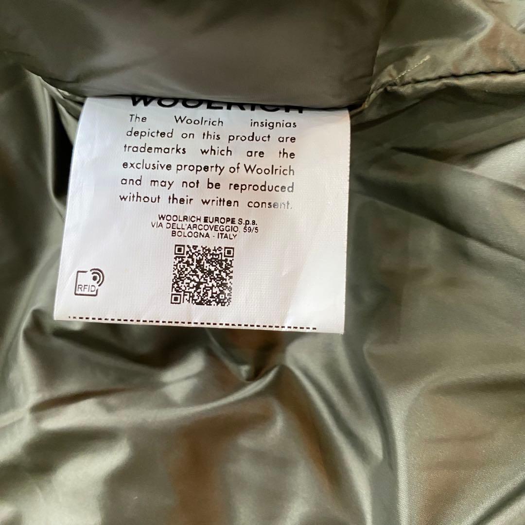 【近年モデル】WOOLRICH 　ロングダウンコート　ラビットファー　カーキ　M