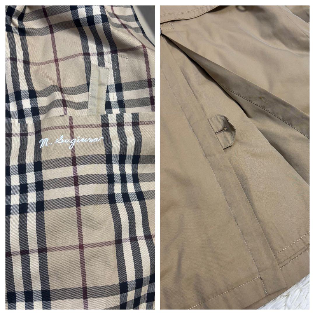 バーバリーロンドン　ダブルブレスト トレンチコート　ノバチェック　サイズL