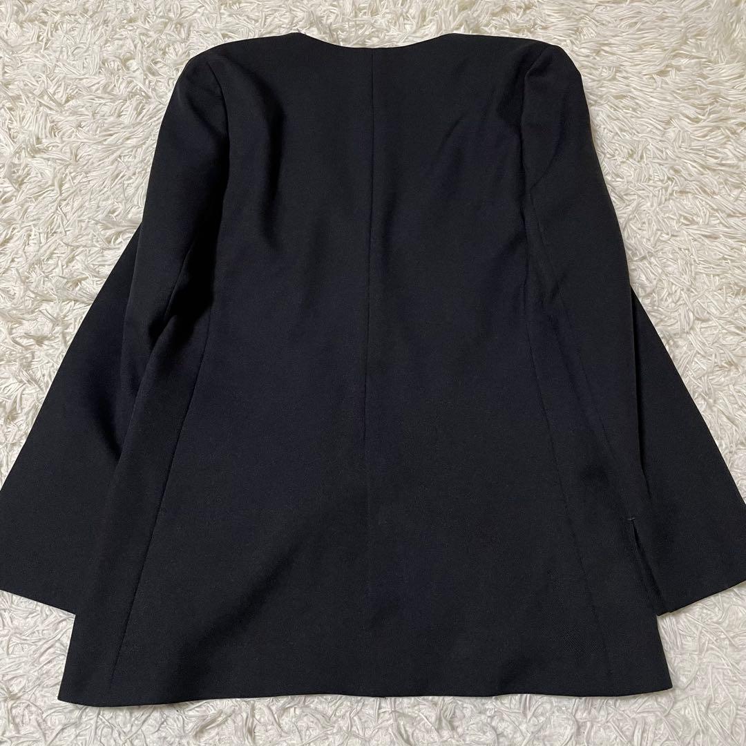 【美品】オリヒカ ライム パンツスーツ セットアップ ノーカラー L ブラック