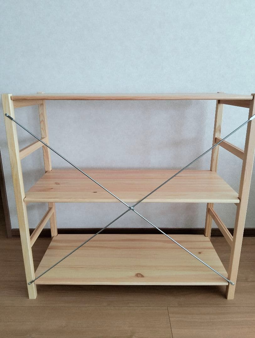 パイン材ユニットシェルフ　86cm 幅　小　無印良品　棚　ラック
