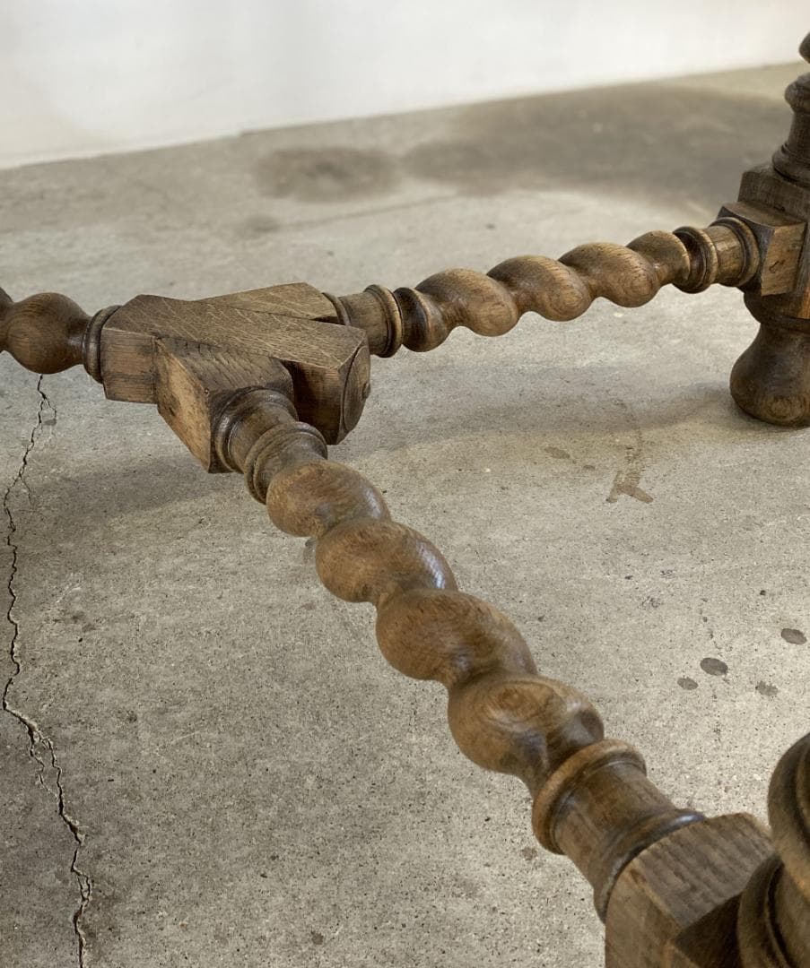 フランス アンティーク Round Oak Table オーク テーブル