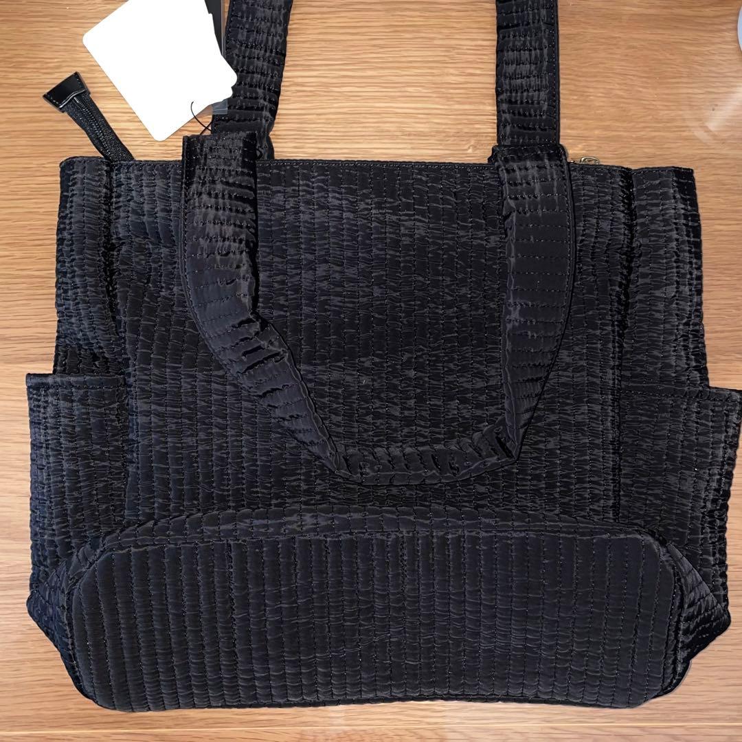 MARY QUANT デイジーパッチ ヌビ トート バッグ ブラック 黒