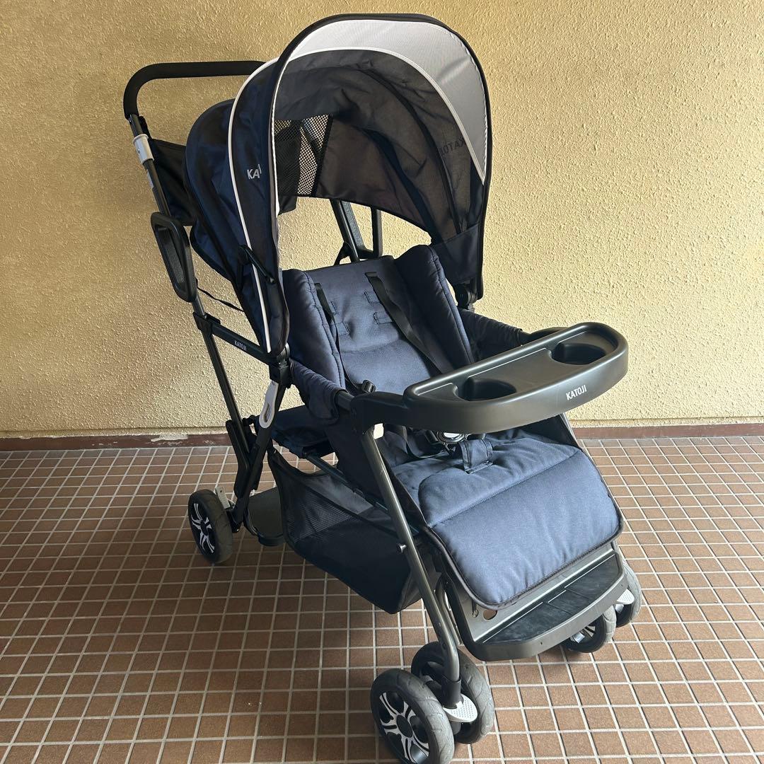 美品✨カトージ KATOJI ベビーカー 二人でゴー 二人乗り 双子 年子