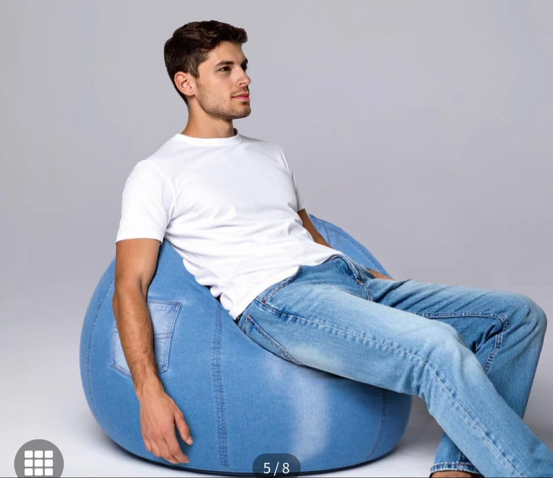 【新品】yogibo ドロップデニムカバーポケット付き デニム