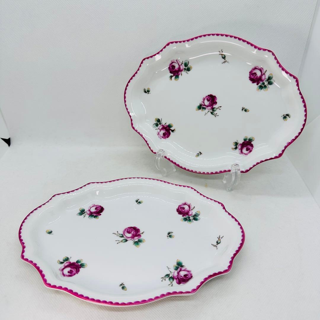 リチャード・ジノリ アンティック・ローズ トレイ オーバル 2枚セット