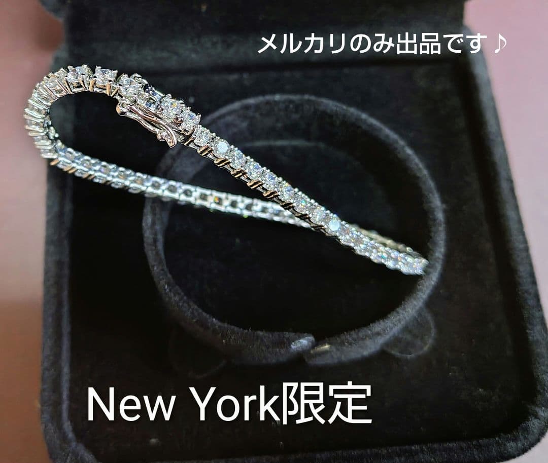 シルバー テニスブレスレット5ct ニューヨークからの贈り物