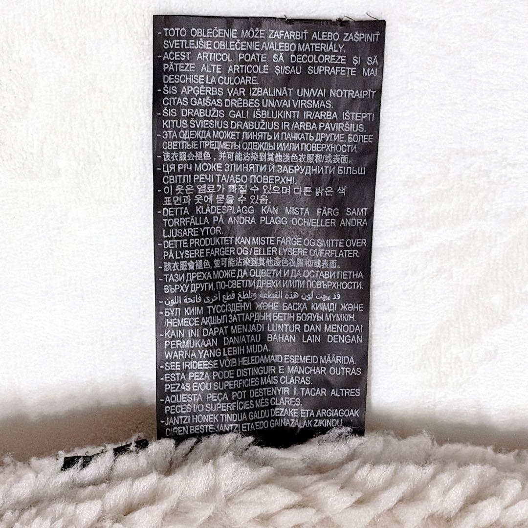 【美品】ZARA フェイクムートン ボア フライトジャケット 黒 L