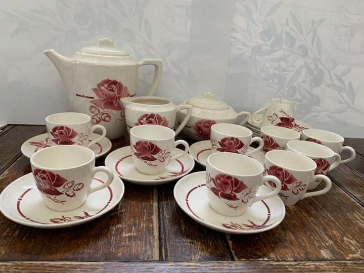 ディゴワン サルグミンヌ フランス　バラ柄　10セット　　貴重な未使用品