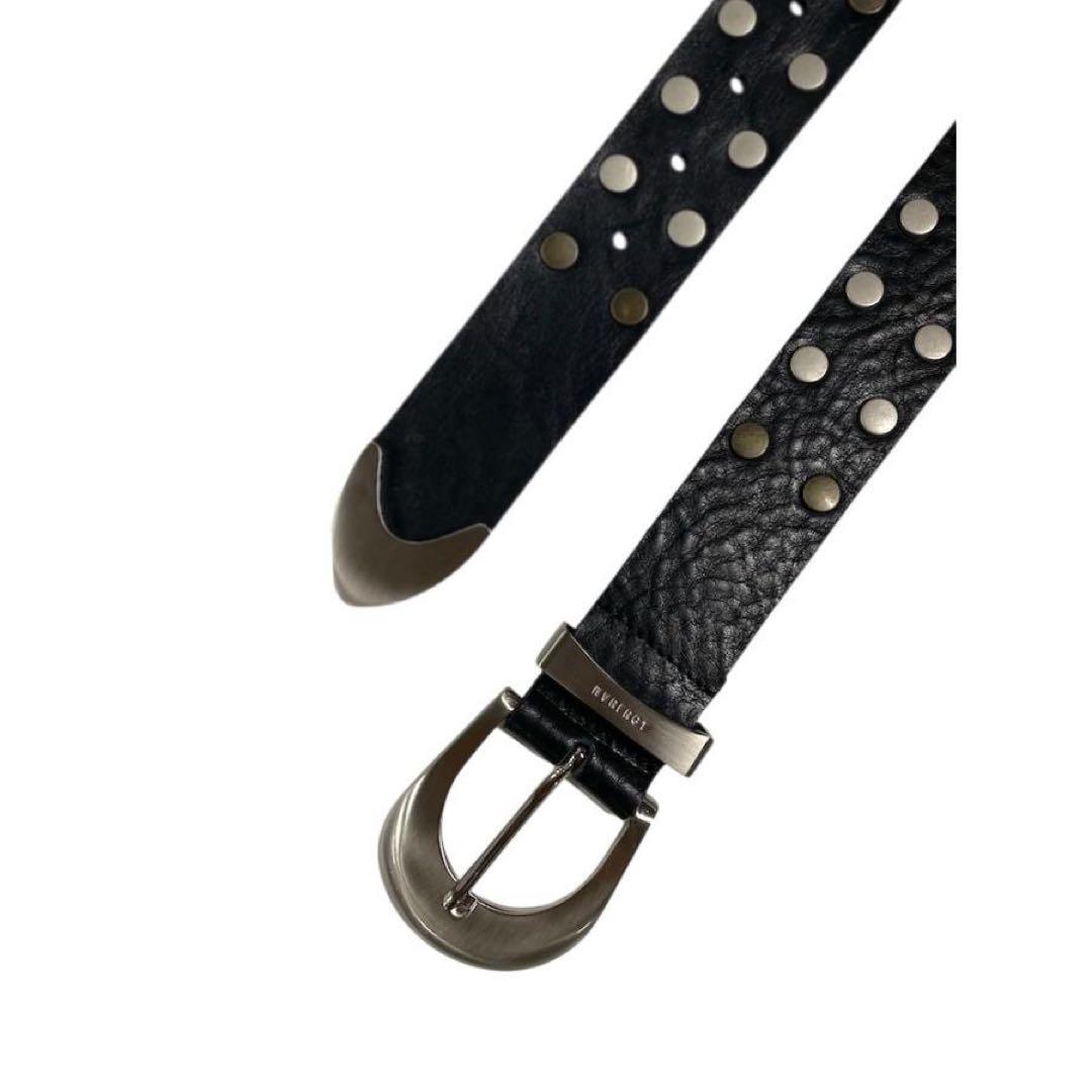 定価41800円/NVRFRGT 4c STUDDED LEATHER BELT