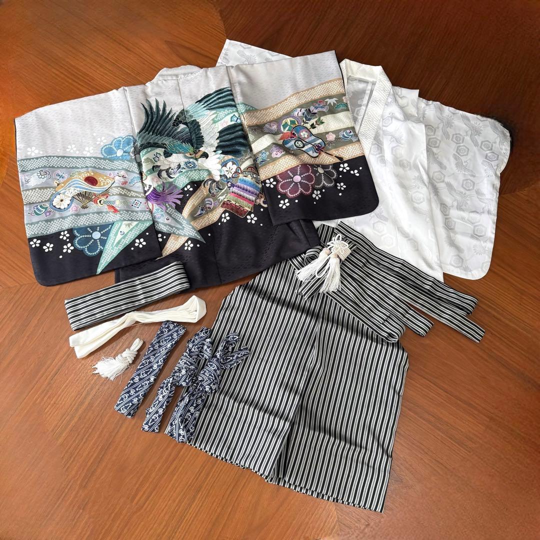 【美品】3歳〜5歳男の子用 七五三羽織袴セット