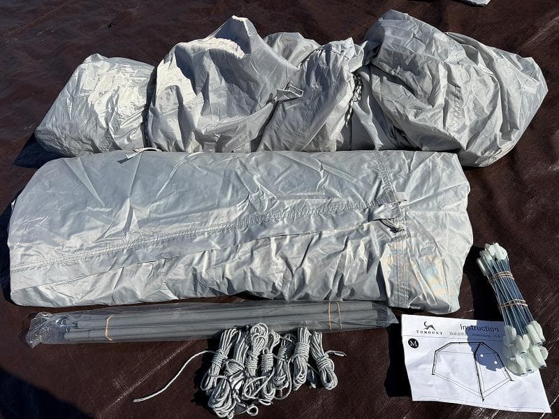 未使用！TOMOUNT ロッジ型 ワンタッチテント ブラックガムーコーティング