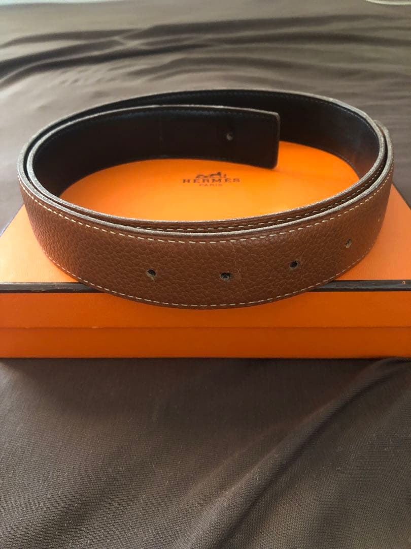 【美品】HERMES エルメスH型バックル ベルト 箱・保存袋付