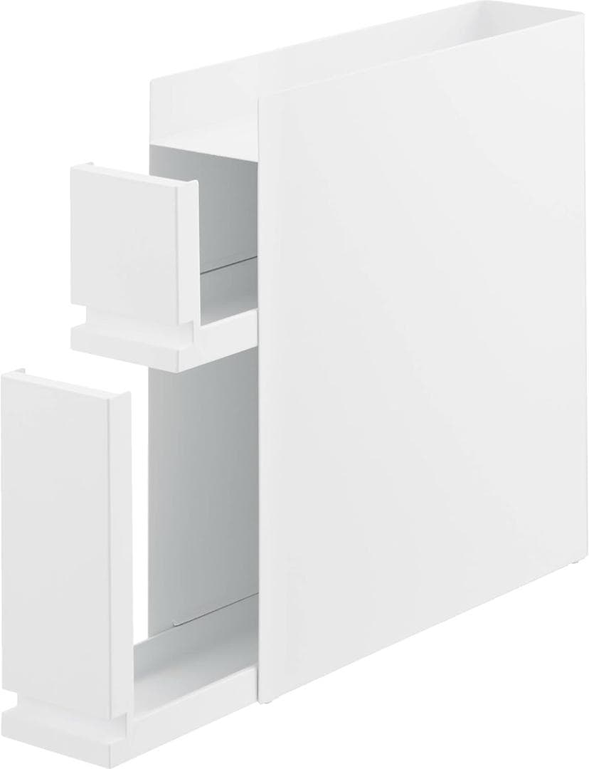 tower 隠せる調味料ラック 2段 引き出し式 白【完成品・新品】