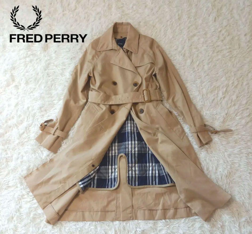 美品　フレッドペリー　ライナー付　トレンチコート　ベージュ　サイズ36