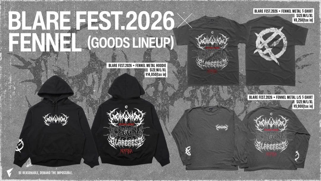 BLARE FEST.2026 × FENNEL L HOODIE