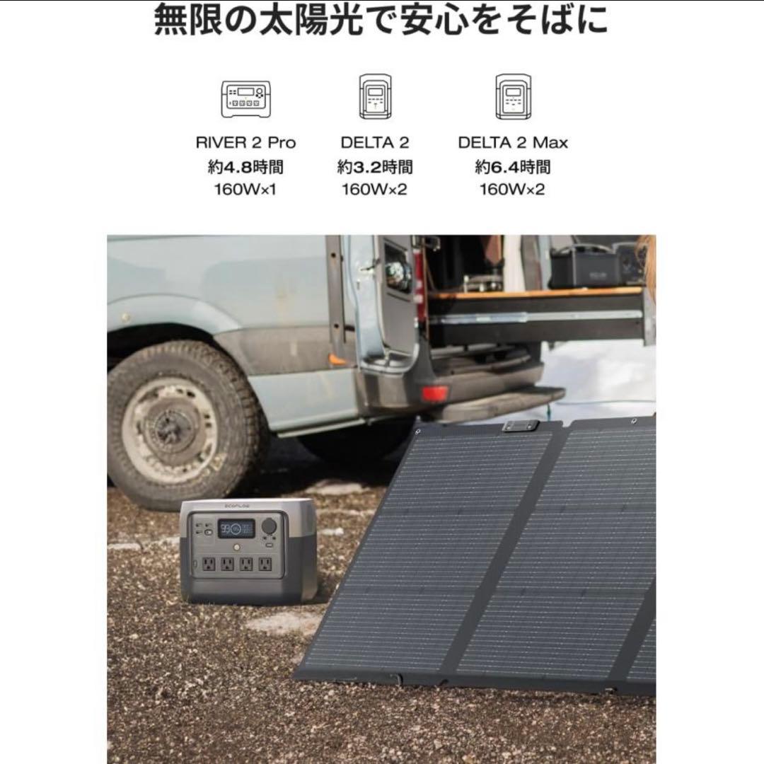 新品未開封 EcoFlow 160W 片面 ソーラーパネル Gen2 エコフロー