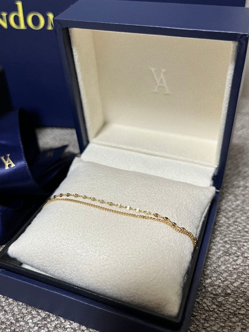 ヴァンドーム青山　K18イエローゴールド ダブルチェーンブレスレット