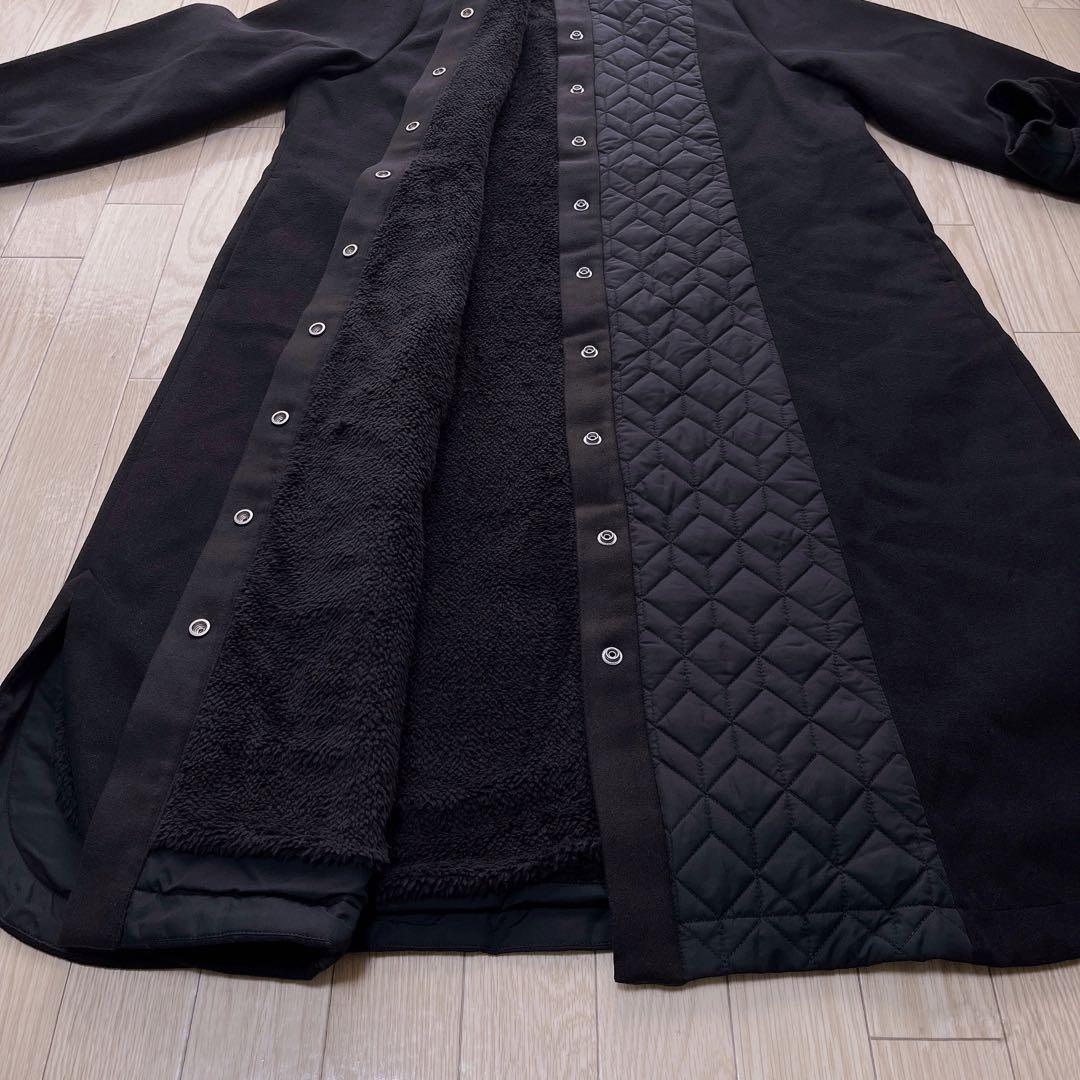 【新品】大きいサイズ 廃盤 コハク 異素材キルティングコート&ボアベストセット