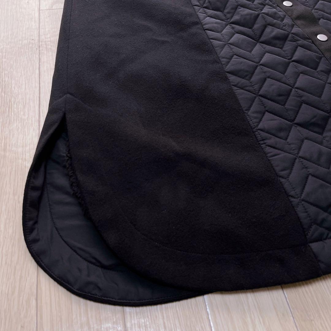 【新品】大きいサイズ 廃盤 コハク 異素材キルティングコート&ボアベストセット