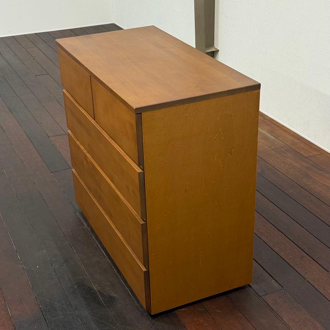 H110K35a 無印良品 MUJI 4段チェスト バーチ材