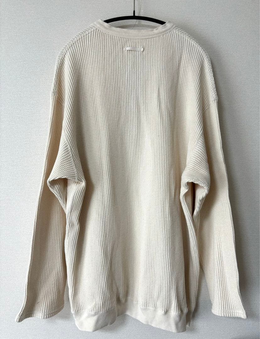 Kinema waffle henley neck shirt ナチュラル S