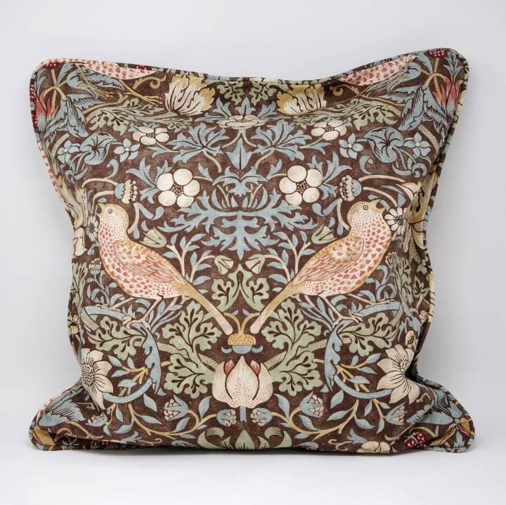 ウィリアムモリス クッションカバー イチゴ泥棒