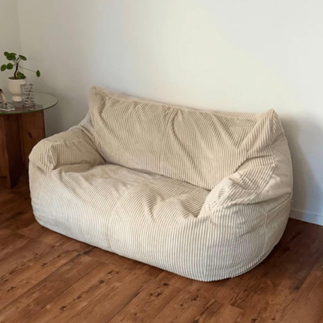 【即購入◎】Little Rooms 2人掛けビーズソファカバー　Beige