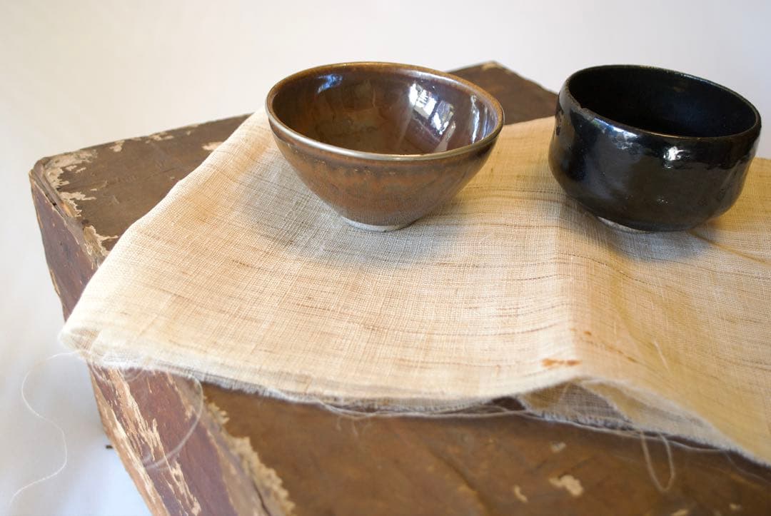 昭和初期、柿渋塗 木箱 時代箱 古民具 収納箱 茶道具箱 ディスプレイ