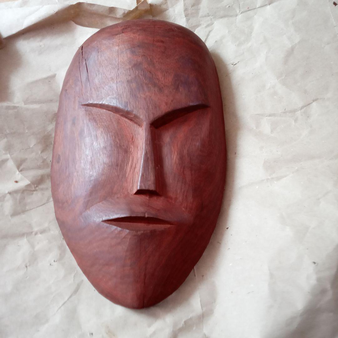 ヴィンテージ　ブラジリアンマスク　ローズウッ製　舞台芸術