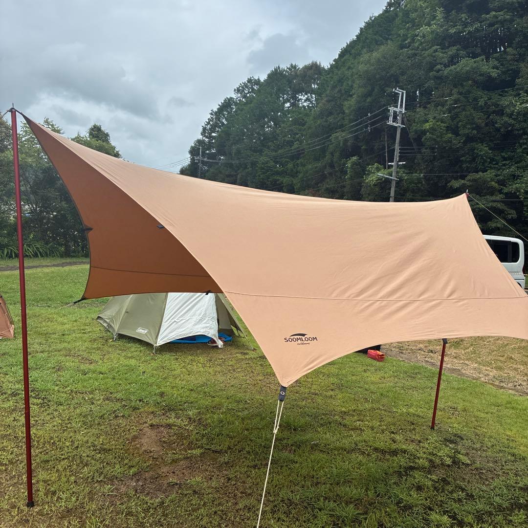 焚き火が出来る‼️ SOOMLOOM TCタープ・ポールセット