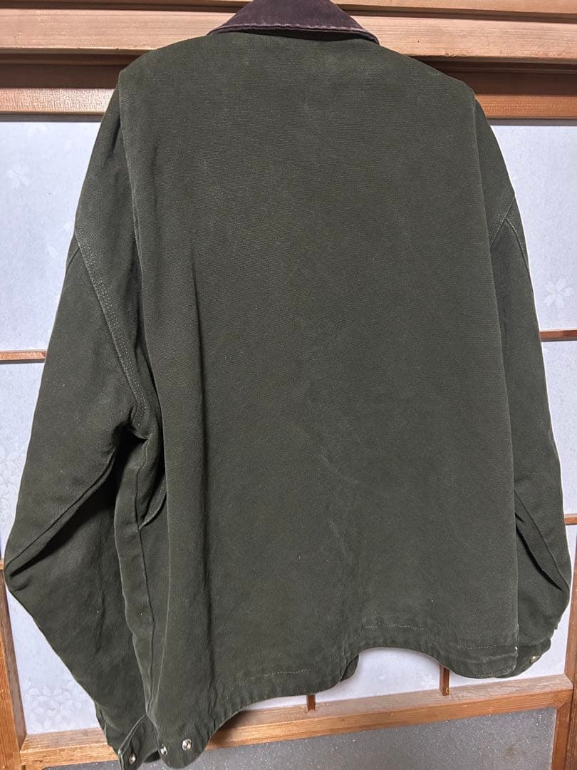 Carhartt コーデュロイ襟 オリーブグリーンジャケット