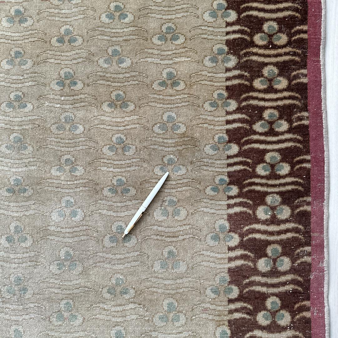 【訳アリ】トルコ ヴィンテージラグ A98 レア 最高級 カイセリ グレージュ