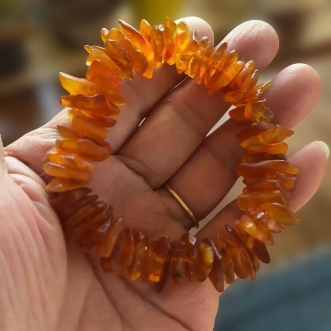 バルティックアンバー 琥珀 アンバー ブレスレット 天然石 幸運 健康