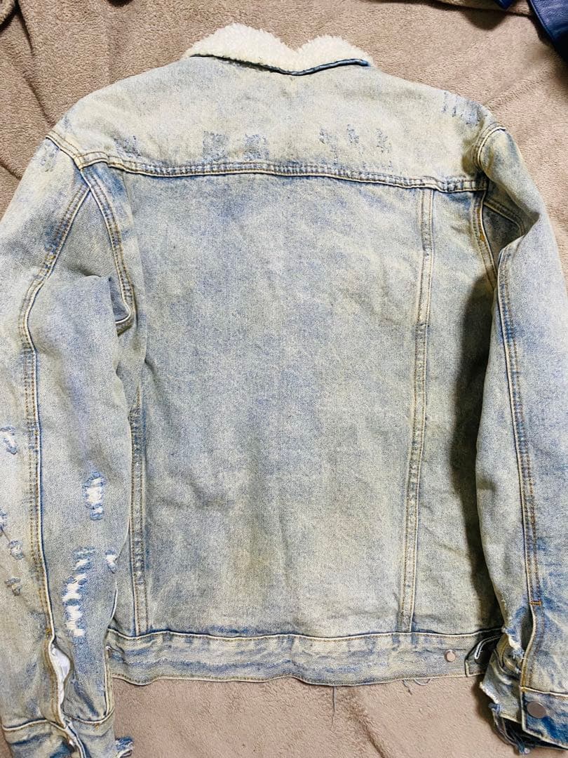 mnml 骨刺繍 デニムジャケット vintage スタジャン スカジャン