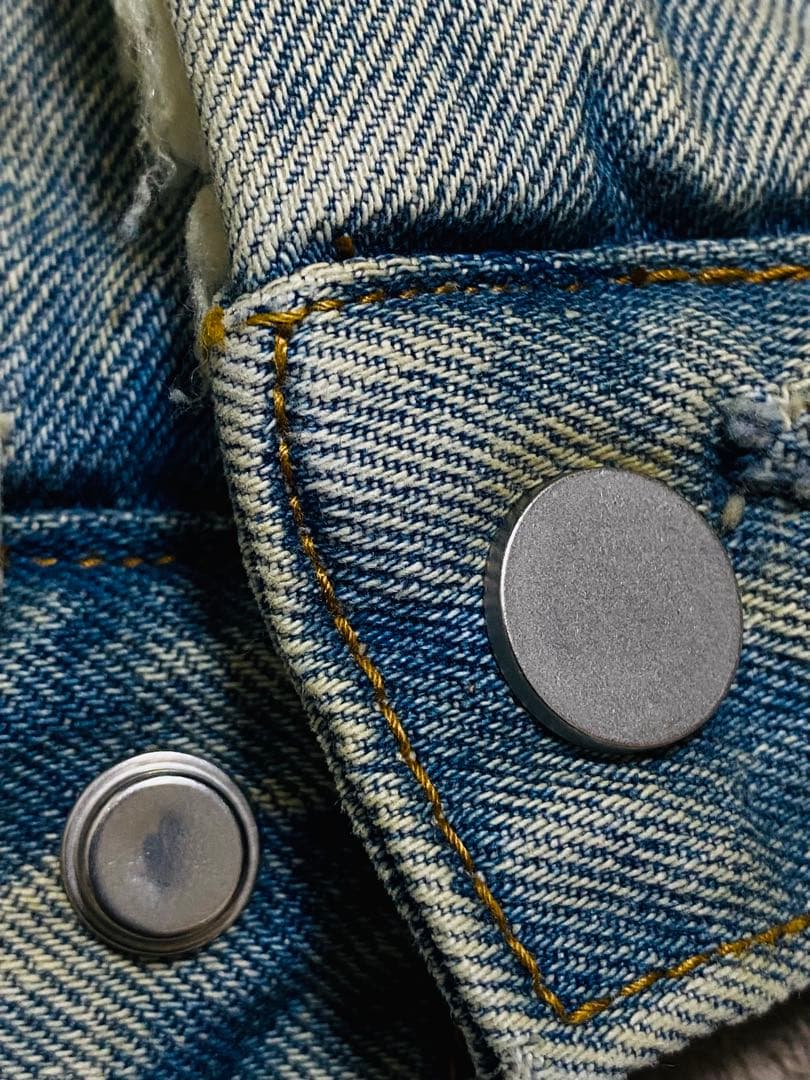 mnml 骨刺繍 デニムジャケット vintage スタジャン スカジャン