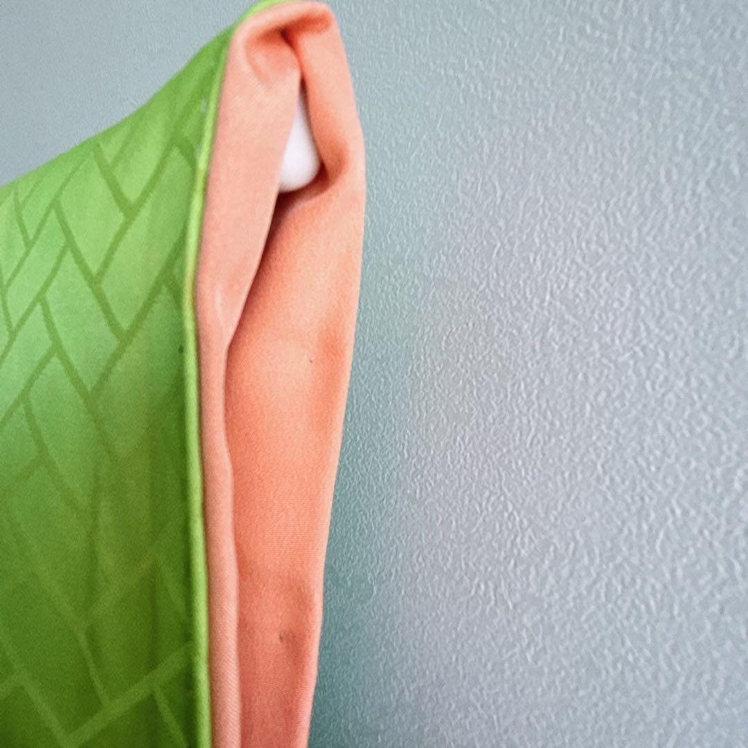 フルセット　七五三７歳女の子　着物　黄緑地　金プリント梅地紋　51219