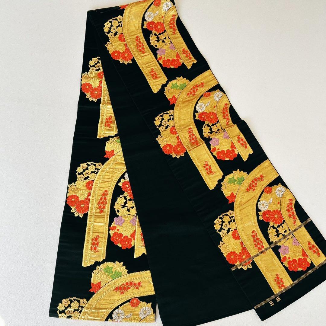 フルセット　七五三７歳女の子　着物　黄緑地　金プリント梅地紋　51219